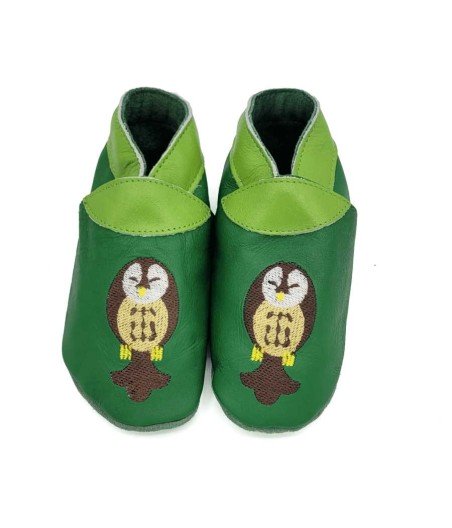 Adult soft leather slippers Owl is life﻿