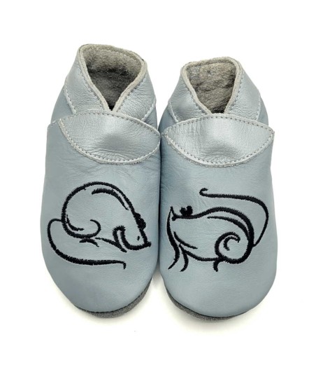 Babies and children soft leather slippers Ratatouille