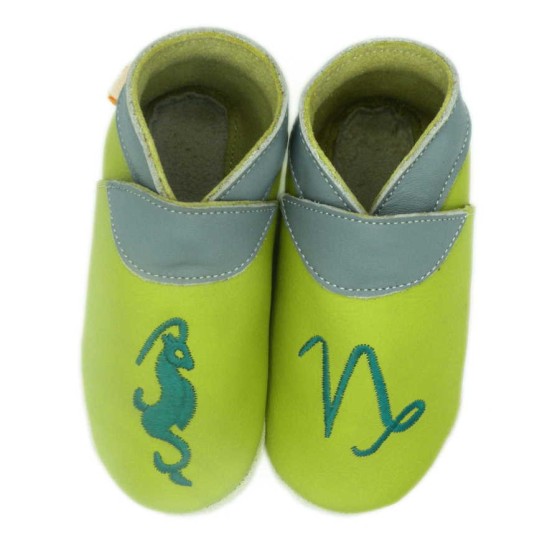 Babies and children soft leather slippers Capricorn﻿