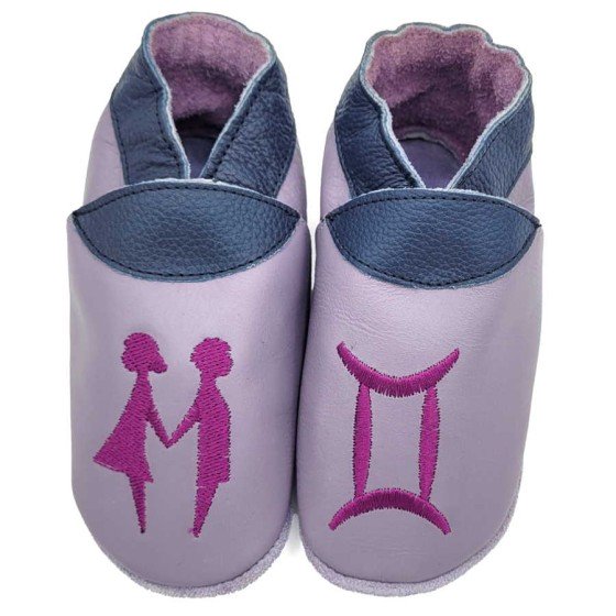 Chaussons en cuir souple bébé et enfant Gemini﻿