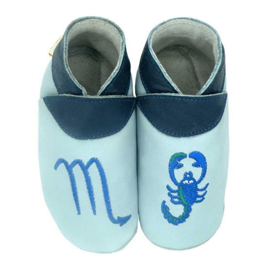 Babies and children soft leather slippers Scorpio