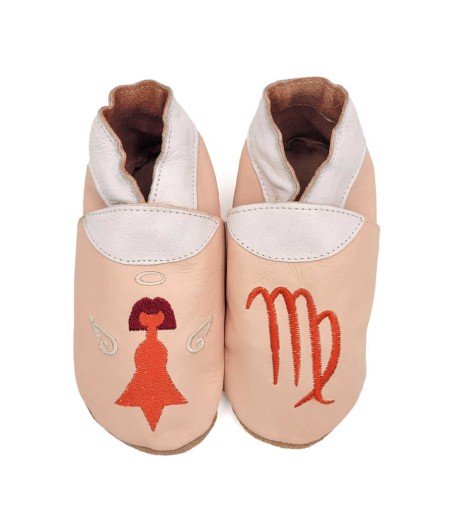 Babies and children soft leather slippers Virgina