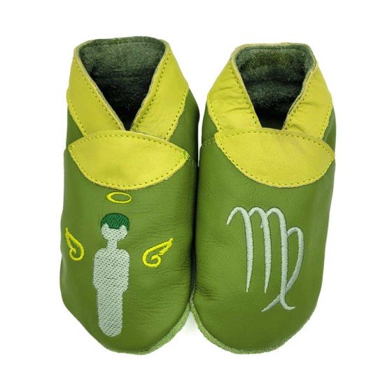 Babies and children soft leather slippers Virgo