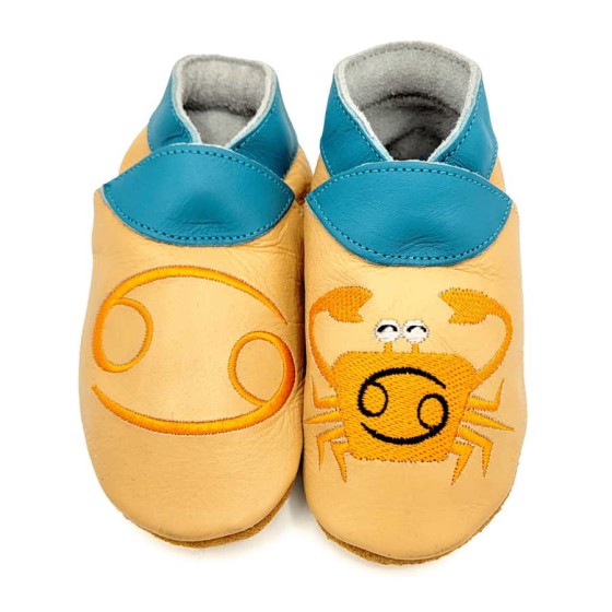 Babies and children soft leather slippers Cancer