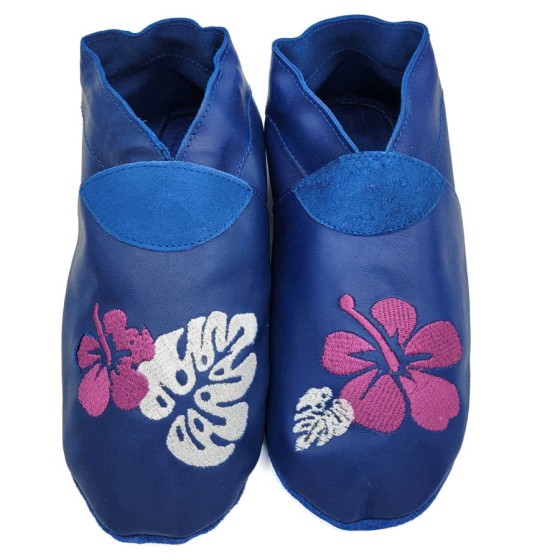 Babies and children soft leather slippers Aloha