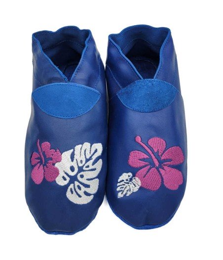 Babies and children soft leather slippers Aloha