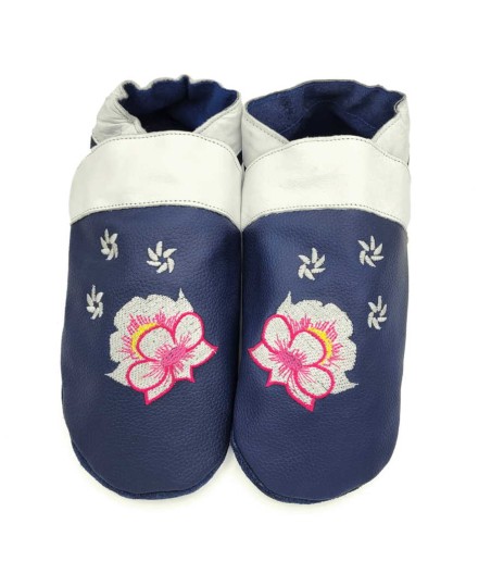 Babies and children soft leather slippers Sakura