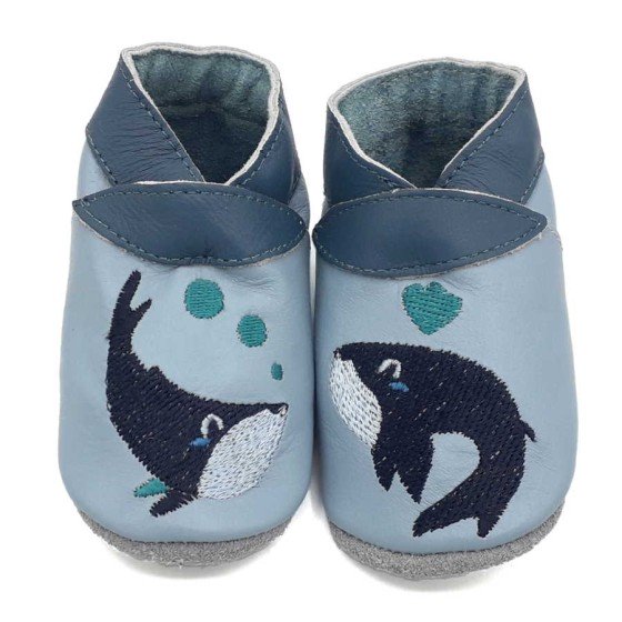 Babies and children soft leather slippers Mobidoo