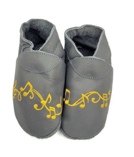 Chaussons en cuir souple adulte Solfège