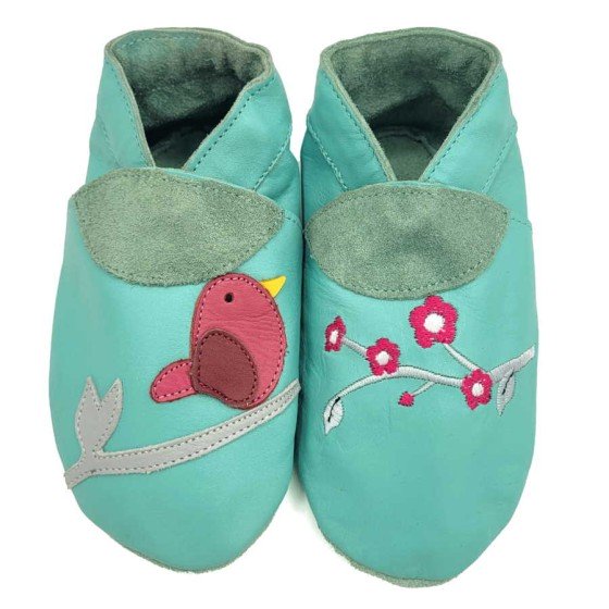 Babies and children soft leather slippers Like a bird