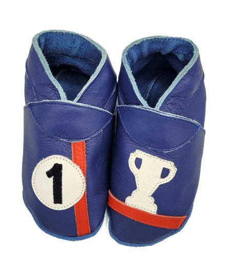 Chaussons en cuir souple bébé et enfant Comme un champion