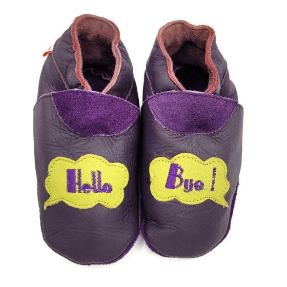 Chaussons en cuir souple bébé et enfant Belle journée