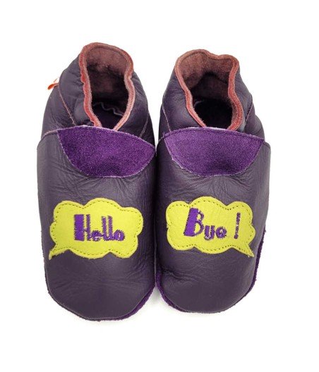 Chaussons en cuir souple bébé et enfant Belle journée