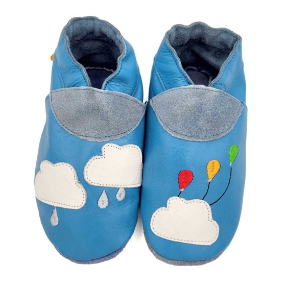 Babies and children soft leather slippers Party Cloud