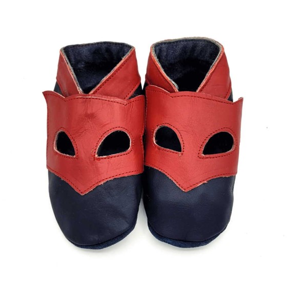 Babies and children soft leather slippers Superhero