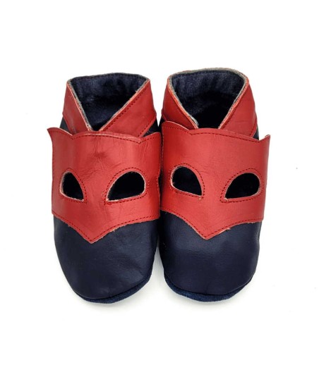 Babies and children soft leather slippers Superhero
