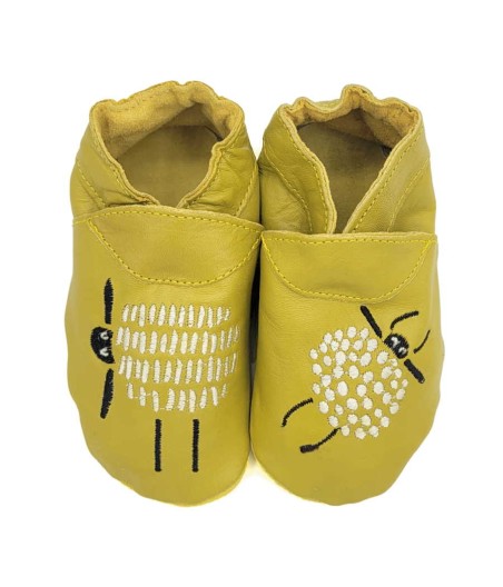 Chaussons en cuir souple bébé et enfant Dessine moi un mouton