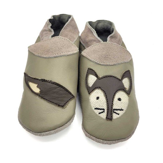 Babies and children soft leather slippers Fox Trot