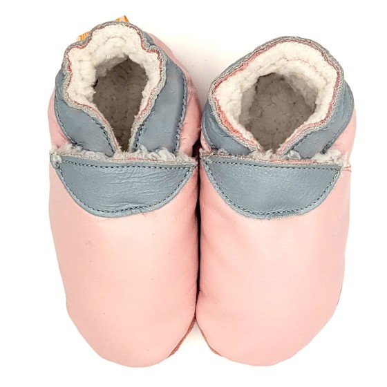 Chaussons en cuir souple...