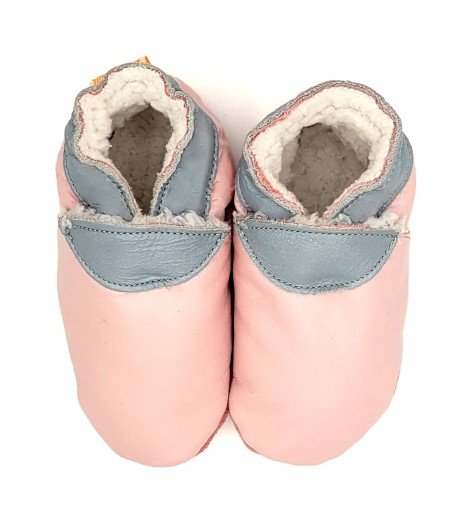 Chaussons en cuir souple adulte Uni fourré