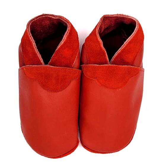 Chaussons en cuir souple pour bebes enfants et adultes